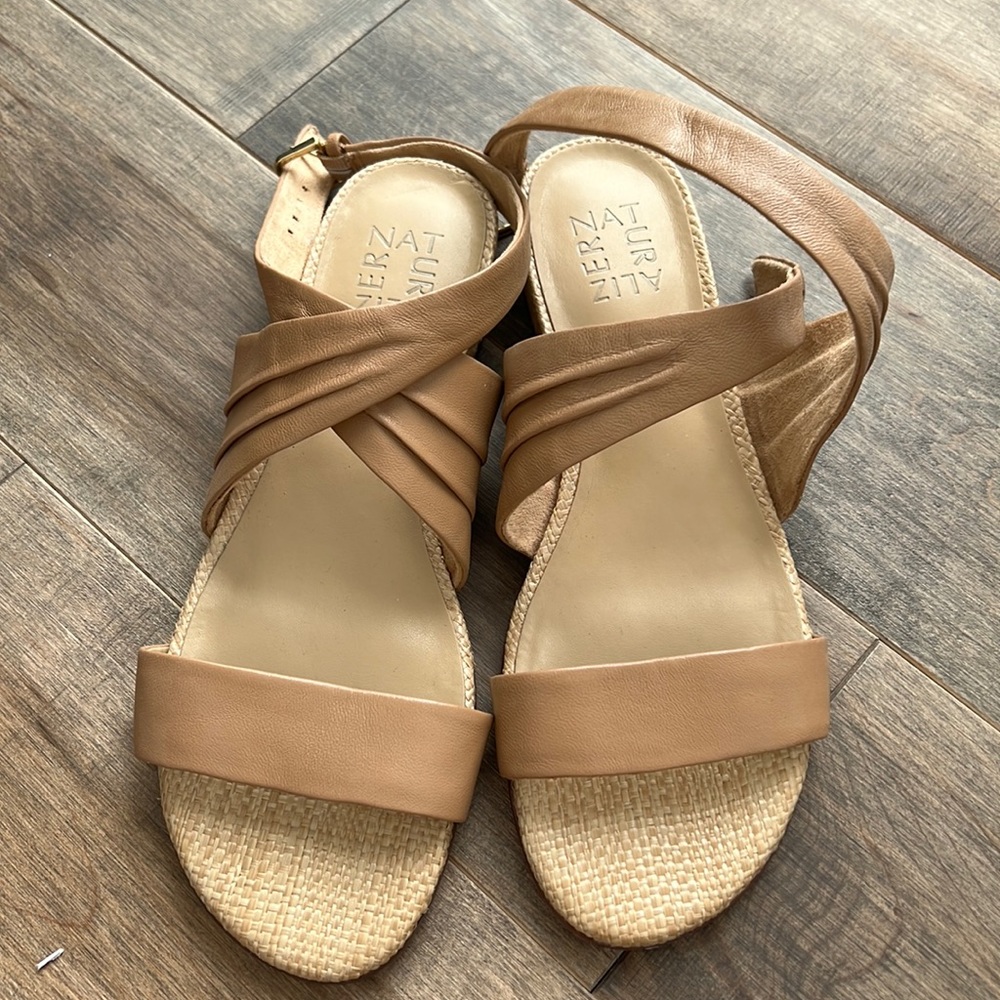 New nude leather sandals